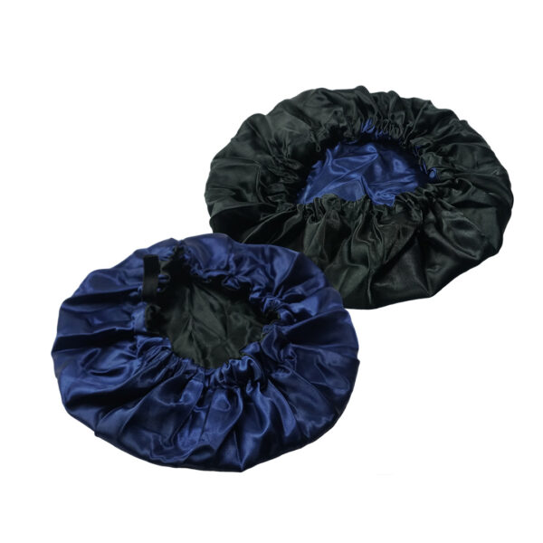 Silk Bonet Shower Cap - Black & Blue