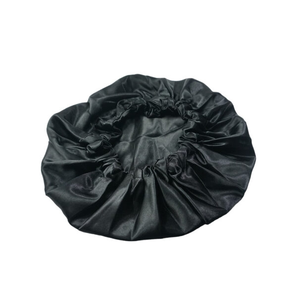 Silk Bonnet Shower Cap Black