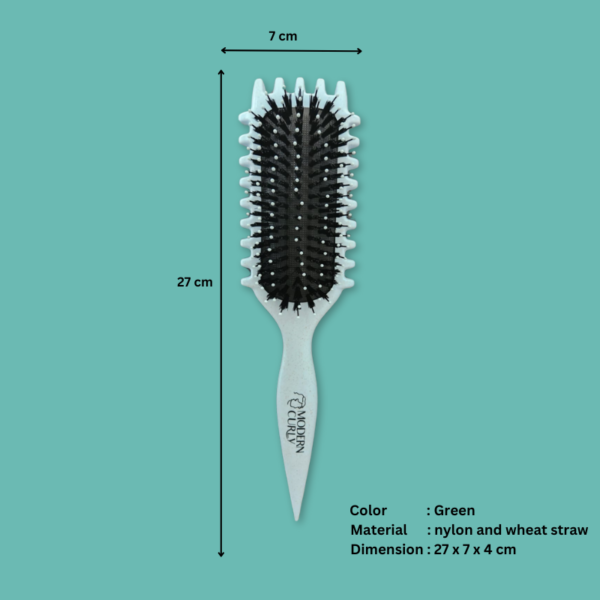 Curly Hair Styling Brush 27 cm - Green