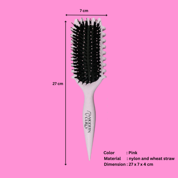 Curly Hair Styling Brush 27 cm - Pink